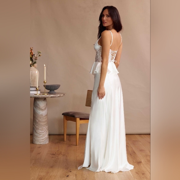 White Bustier Maxi Dress - Picture 4 of 11